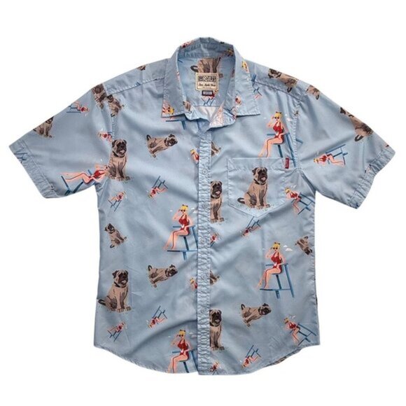 RSVLTS x Sandlot Button Up Shirt SS Wendy Peffercorn Beast Novelty Rockabilly XL - Picture 1 of 5